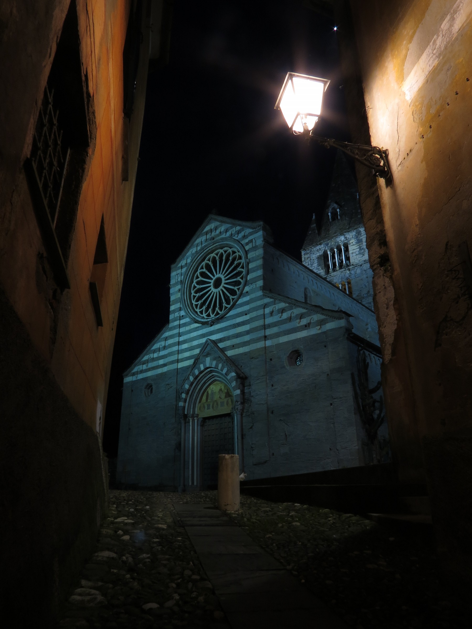 Basilica dei Fieschi by night