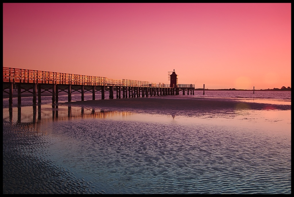 Il faro di Lignano Sabbiadoro all'alba