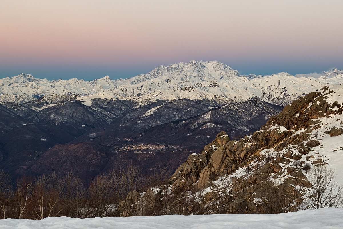 Monterosa poco prima dell'alba