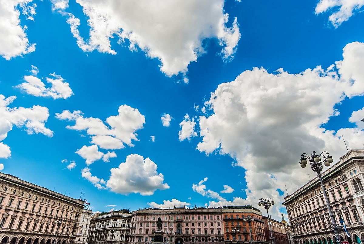 The sky above Milan