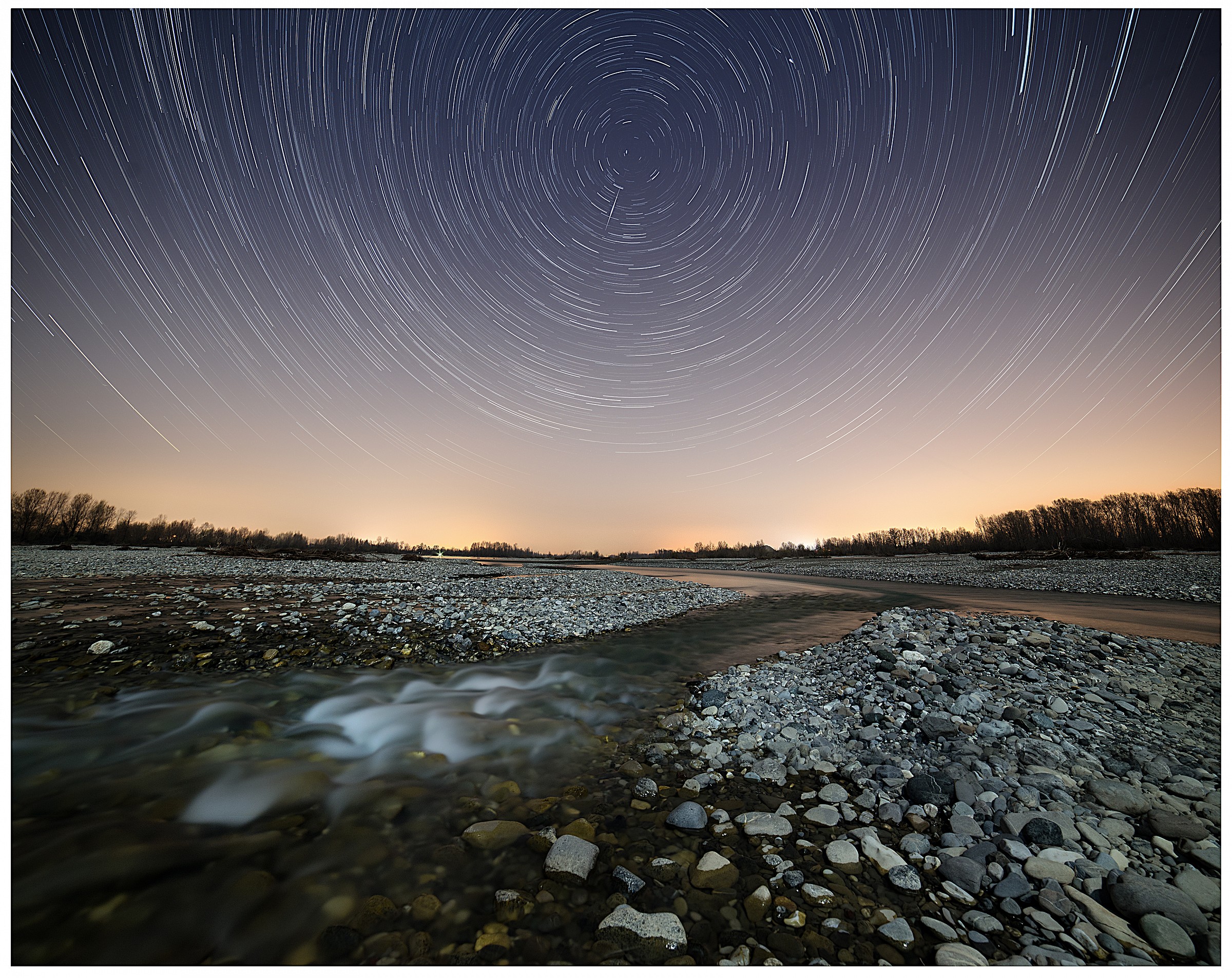 Trebbia River and around of stars