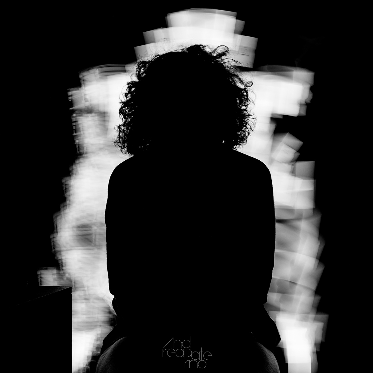 silhouette light painting