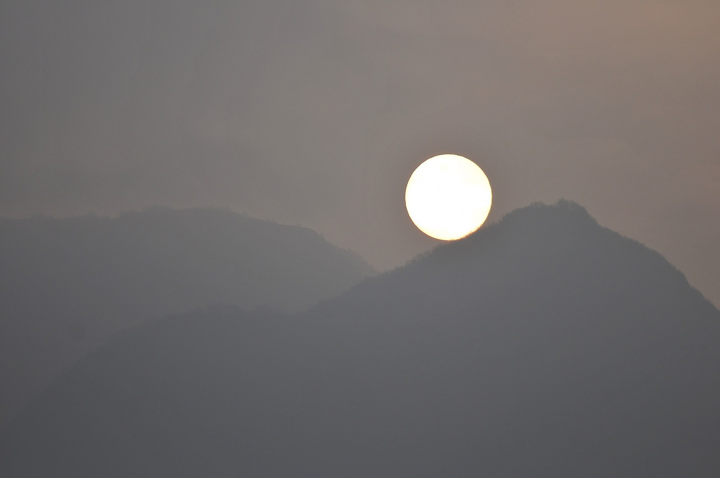 The rising of the sun