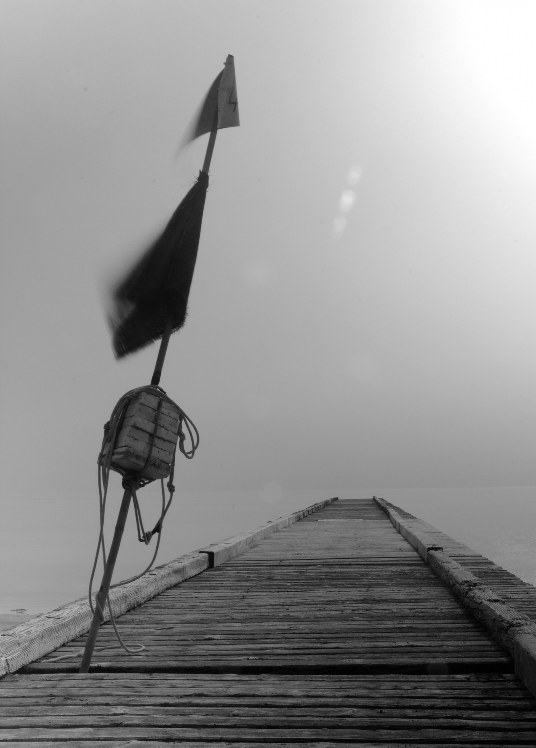 pier in the fog