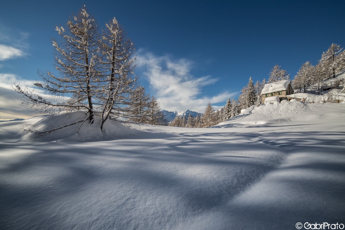 Alpe Solcio, a sea of ??snow ..