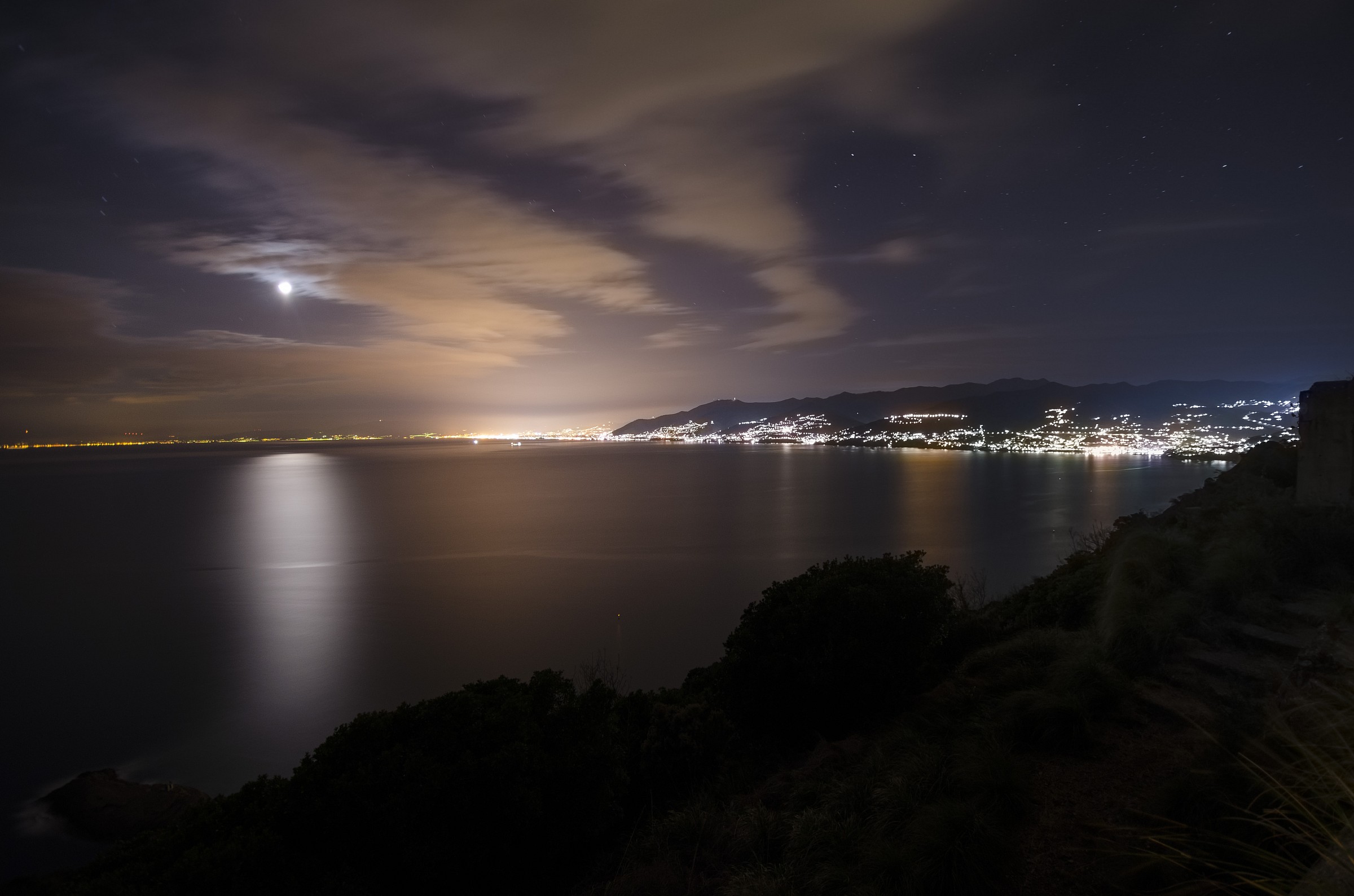 La notte alle Batterie di Punta Chiappa