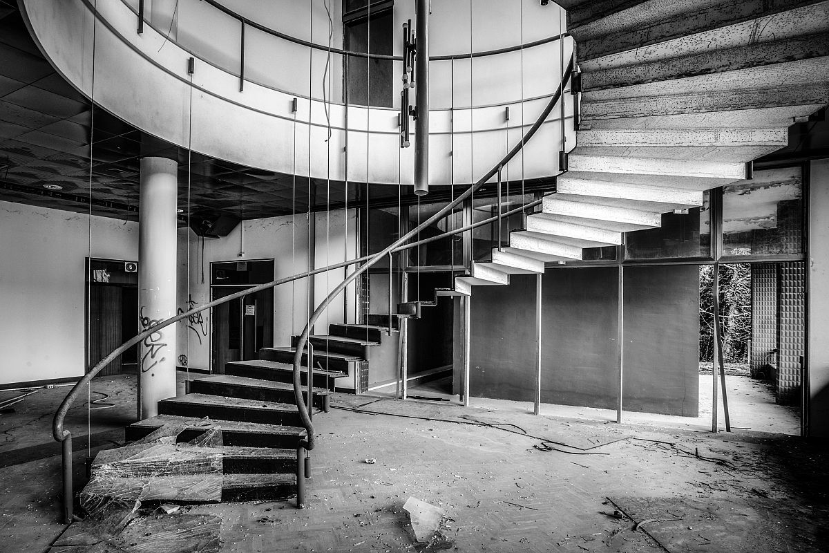 abandoned hotel management school