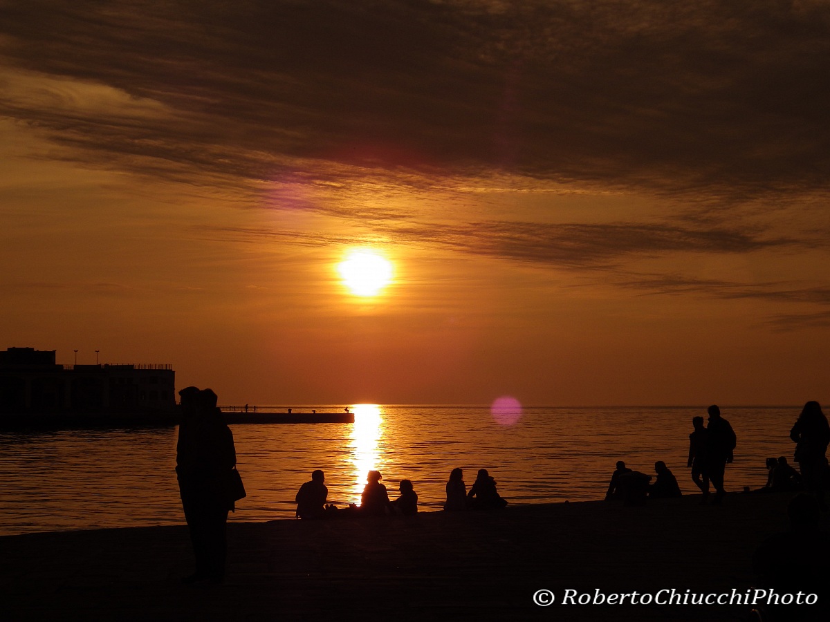 Tramonti sul molo Audace Trieste