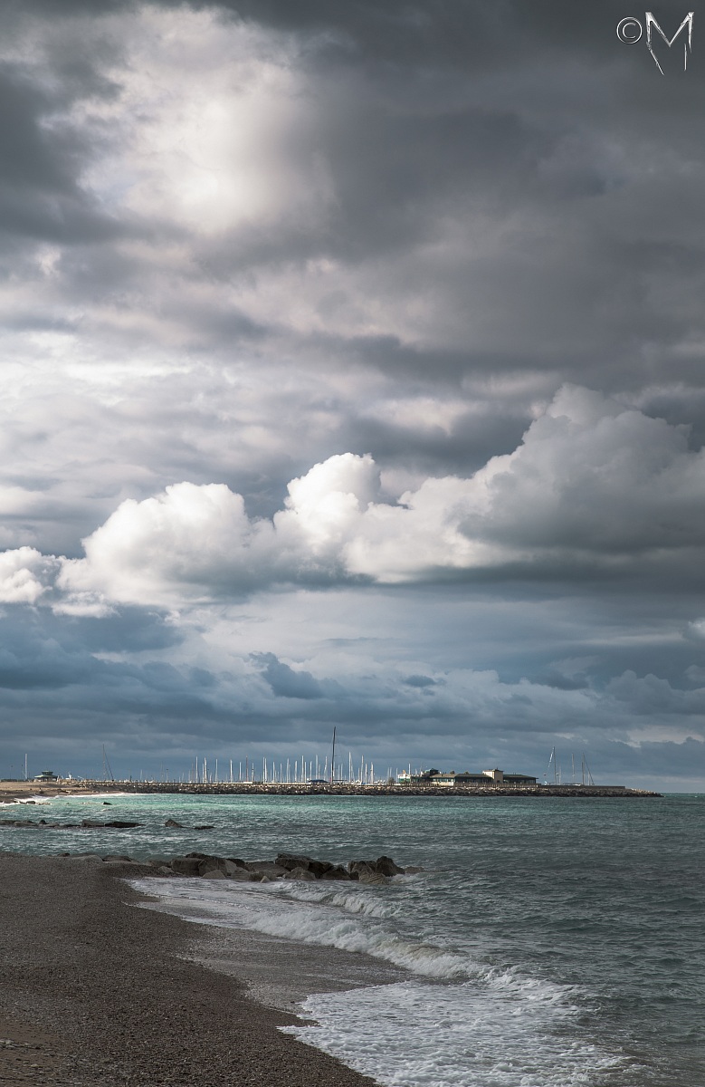 Pier and clouds