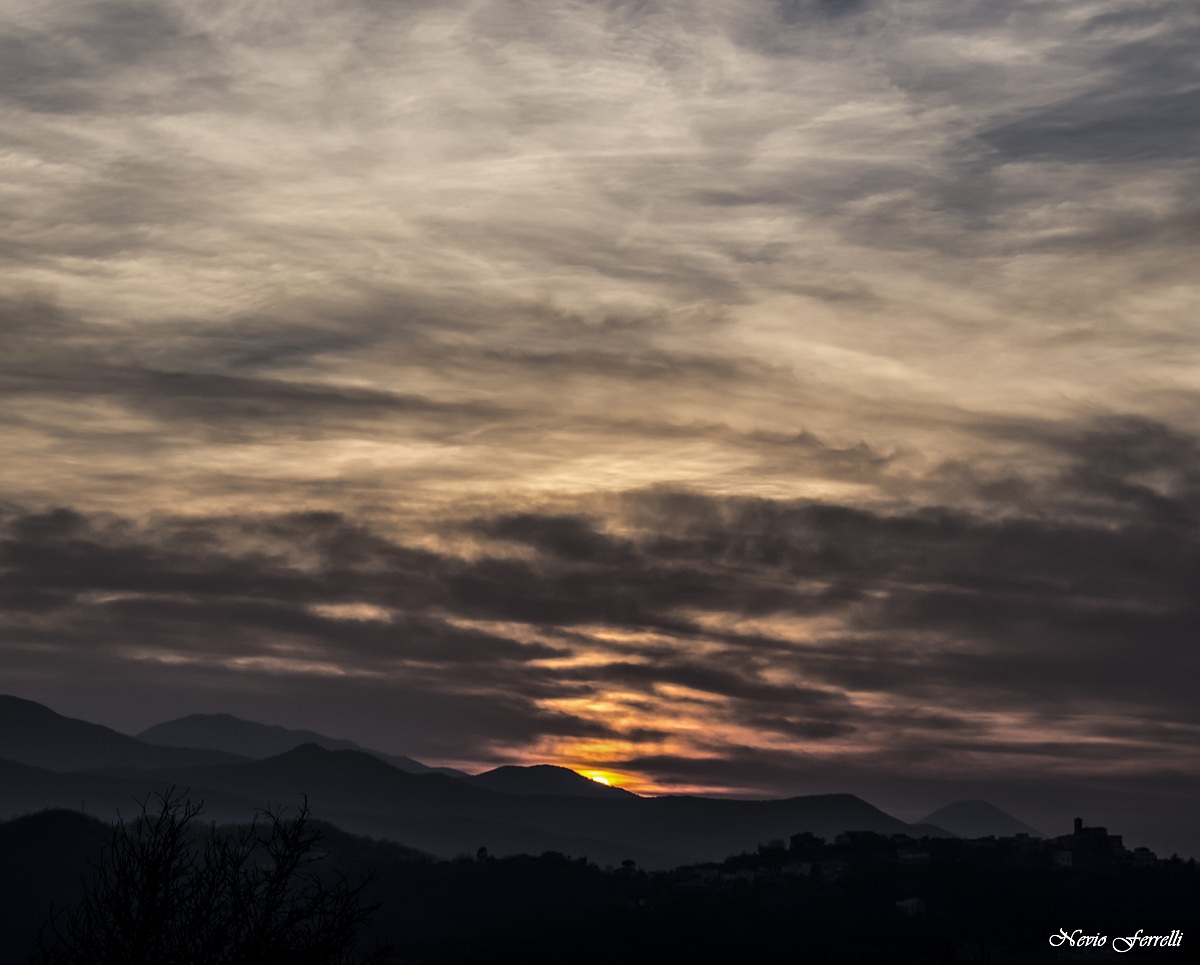 Tramonto dalla valle del Garigliano