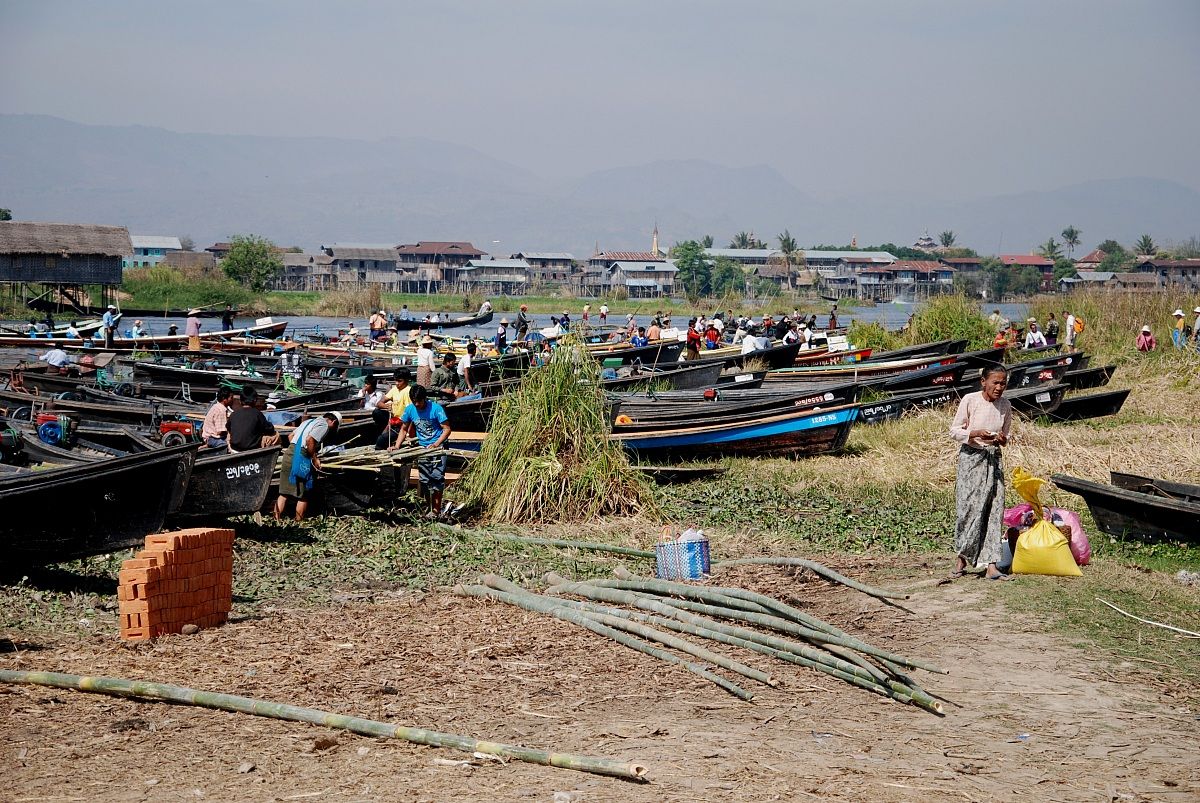 longboat on the shores of lagoInle
