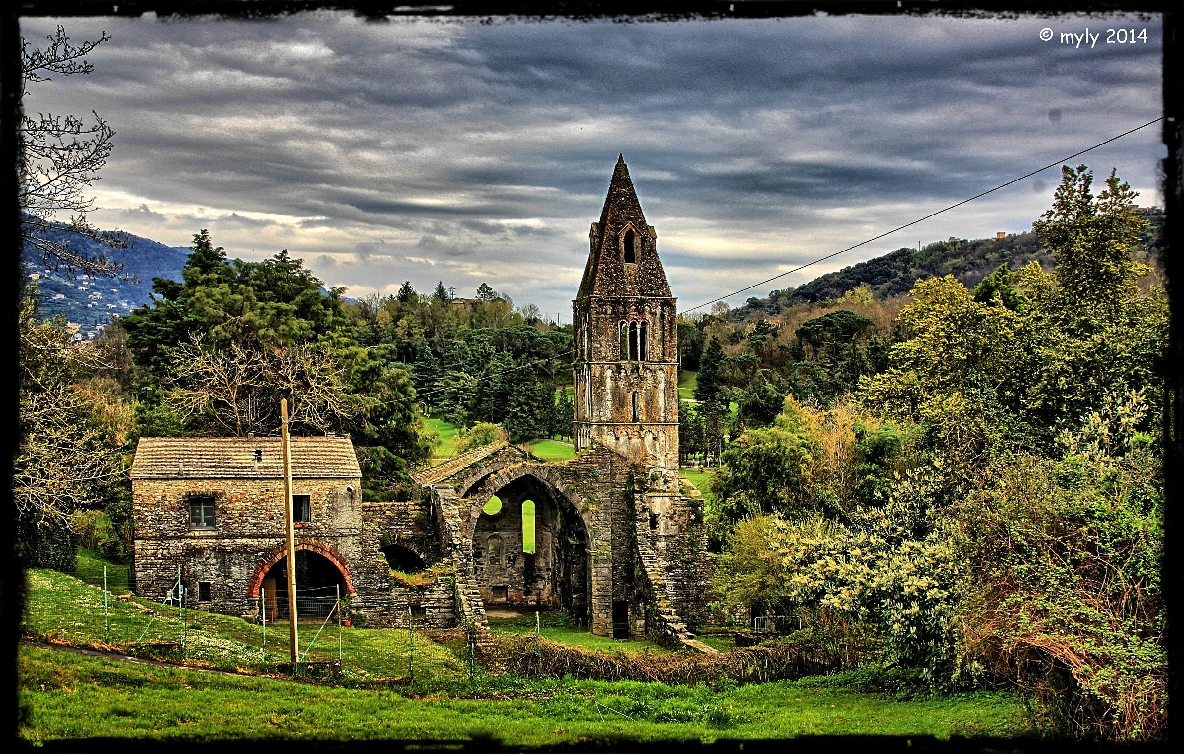 Monastery in dramatic colors