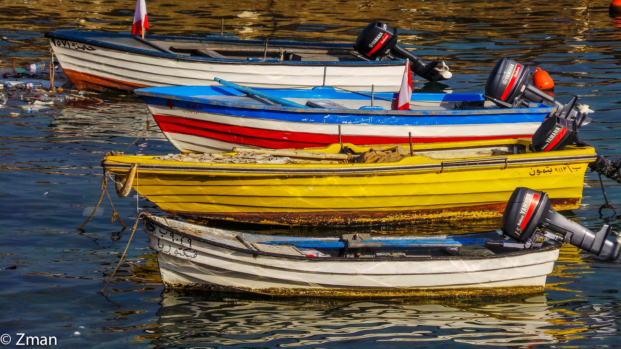 Boats in Ras Beirut Fishing Harbour