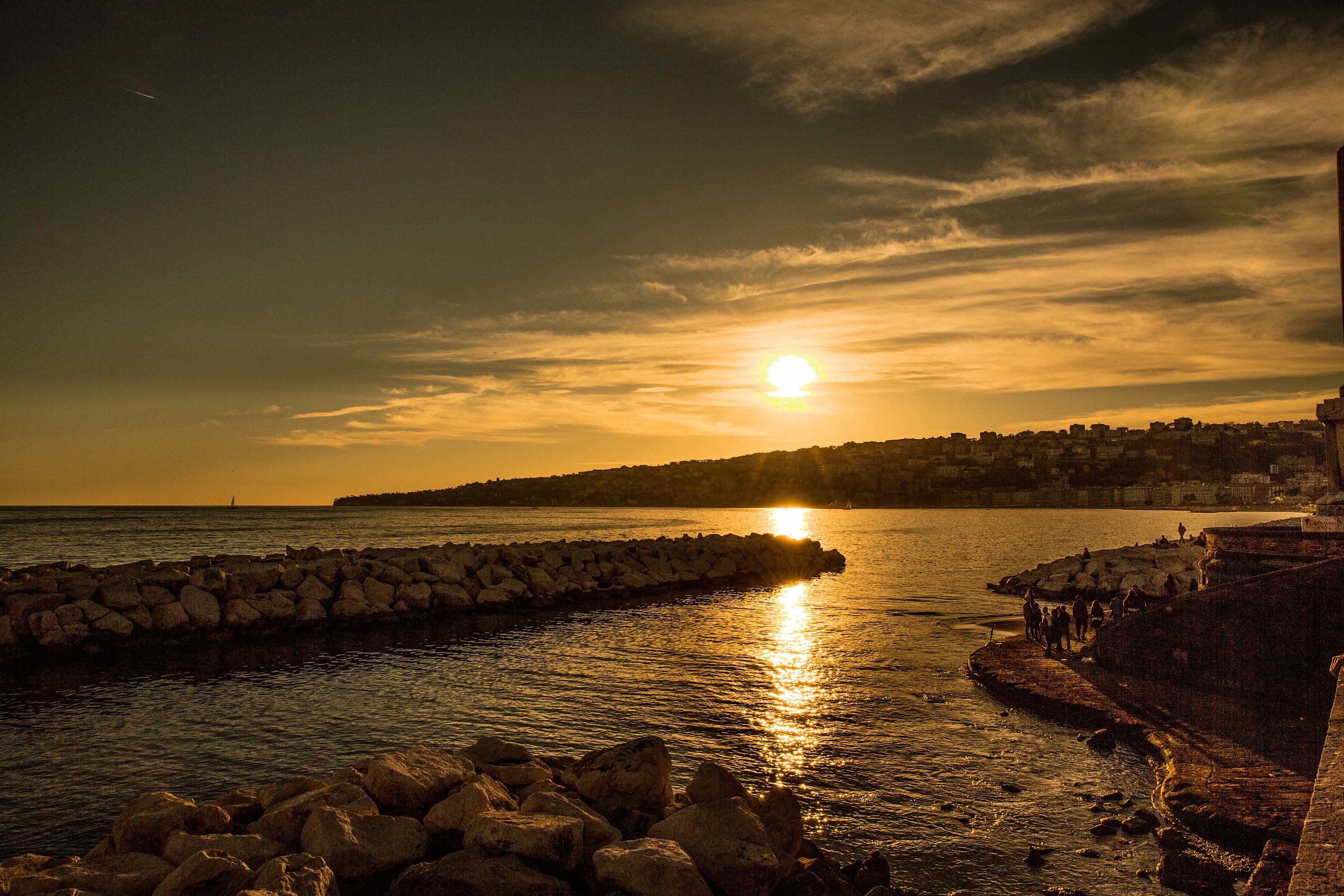 Tramonto in Napoli