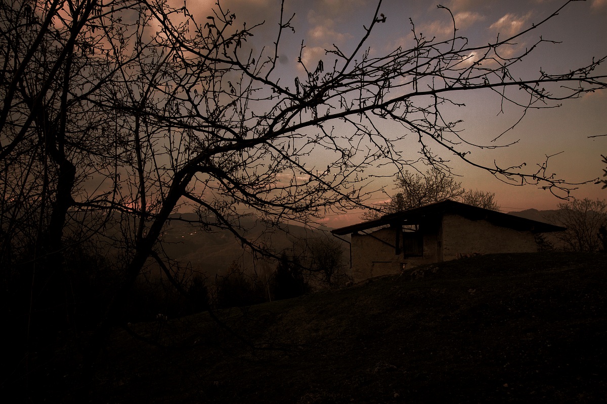 Sunset in the valleys of Brescia