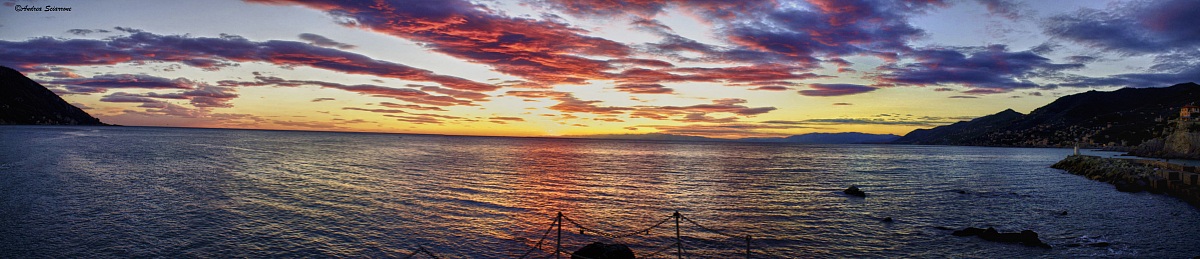 panoramic sunset camogli