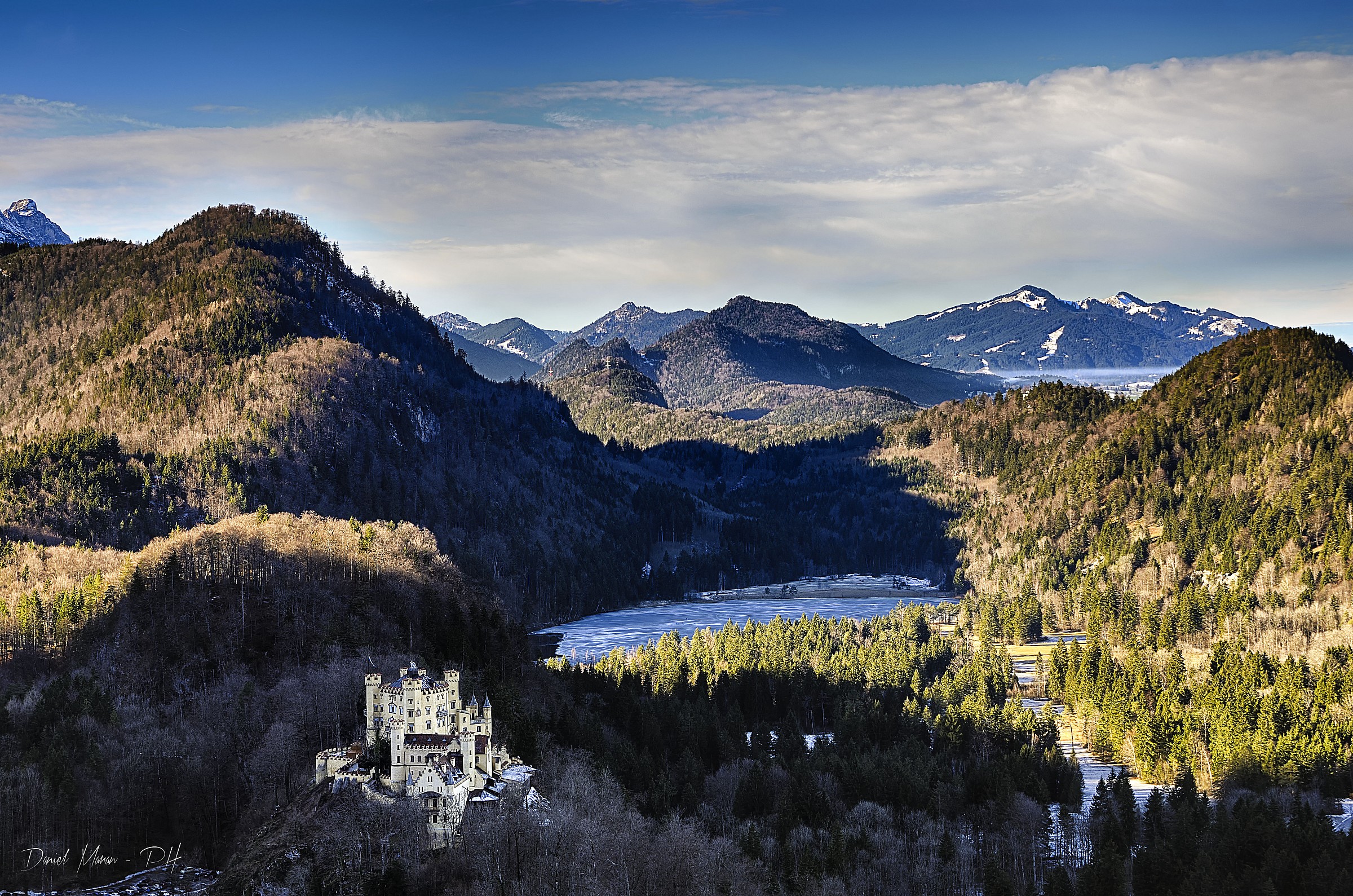 Castello di Neuschwanstein sotto