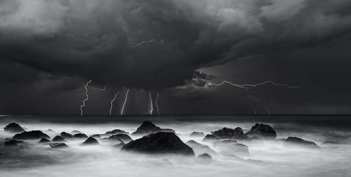Storm on the sea