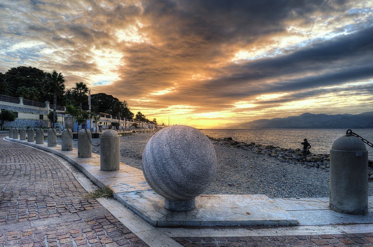 Sunset over the Strait