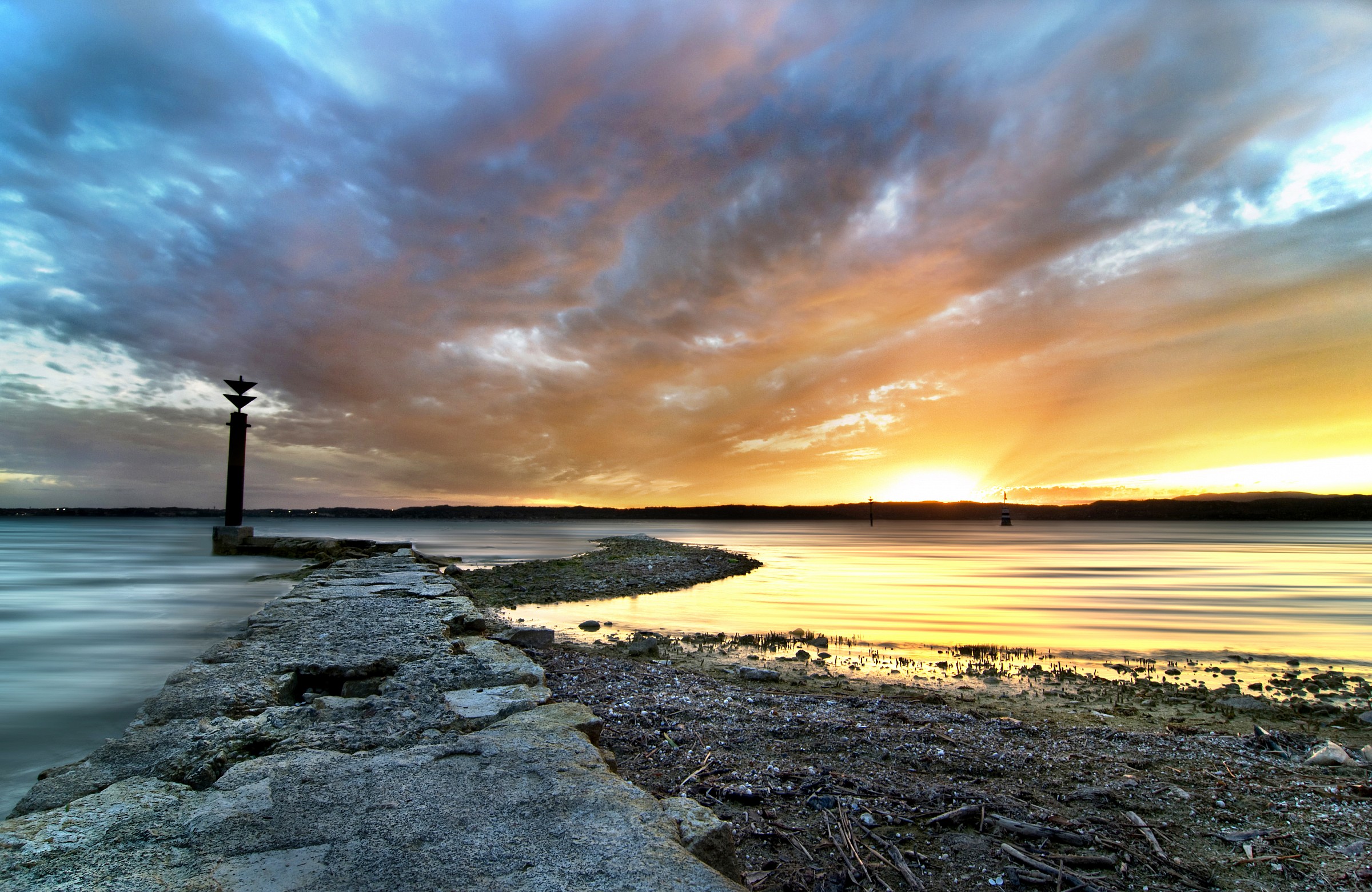 Garda lake after storm