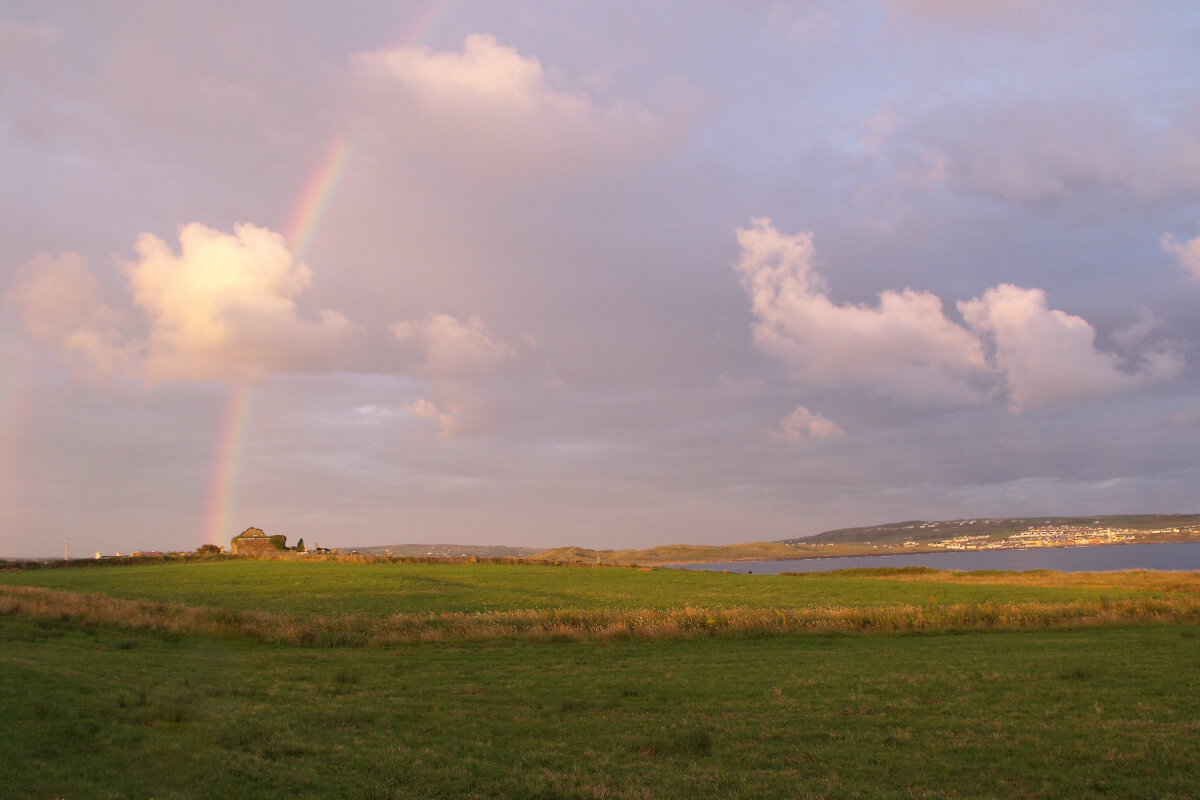 New Life, rainbow over the cemetery
