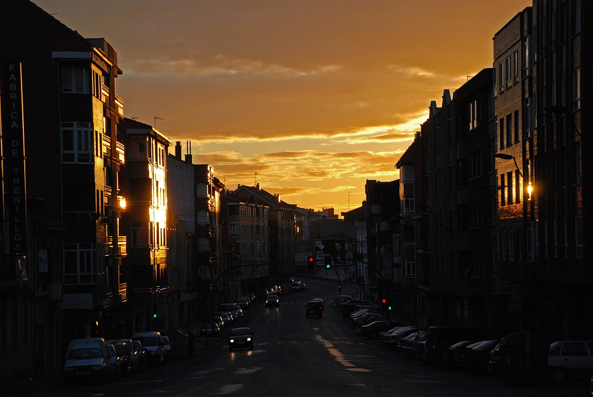 the end of the day in the city..