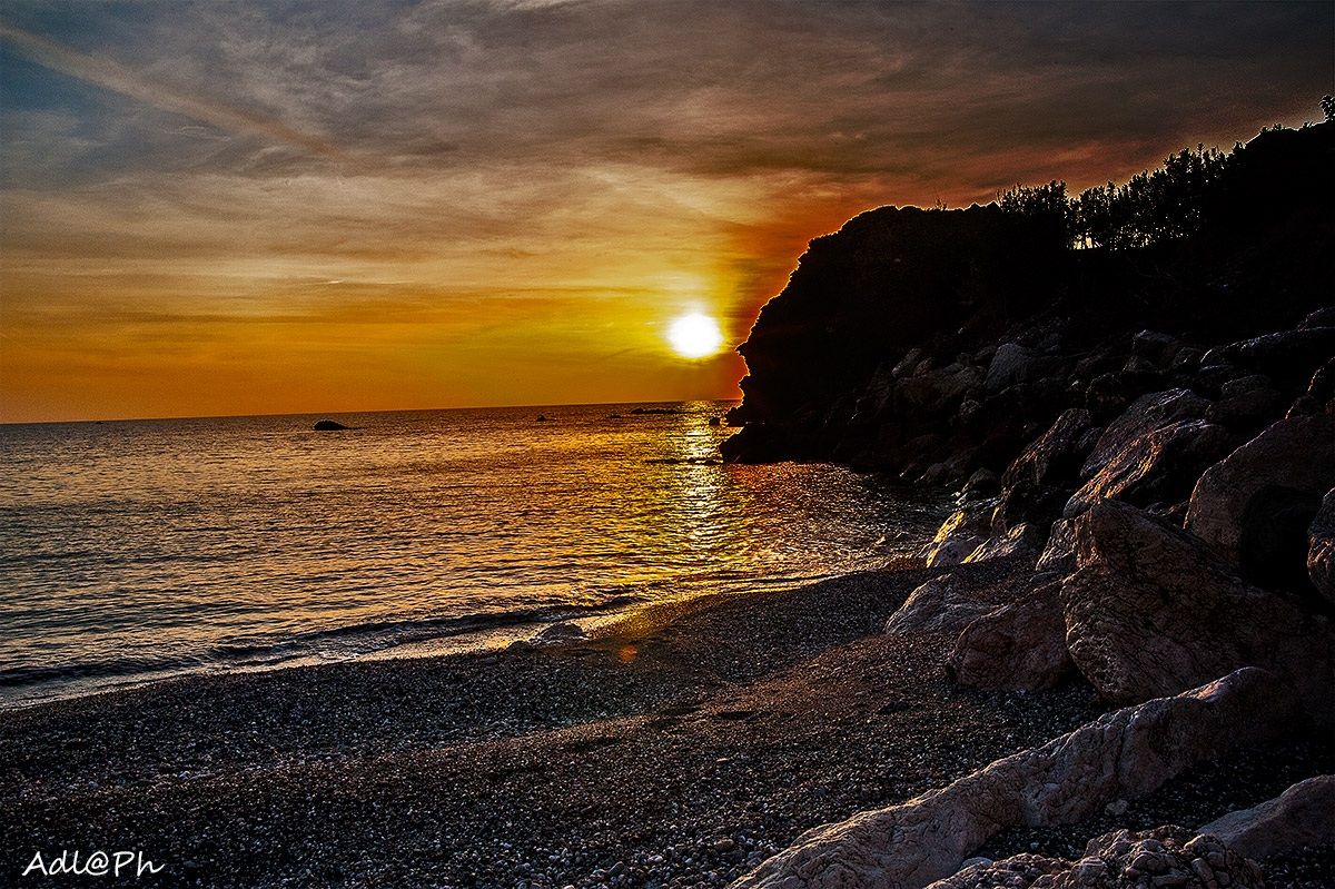 Sunset, Coreca locality, municipality of amantea 02/04/14