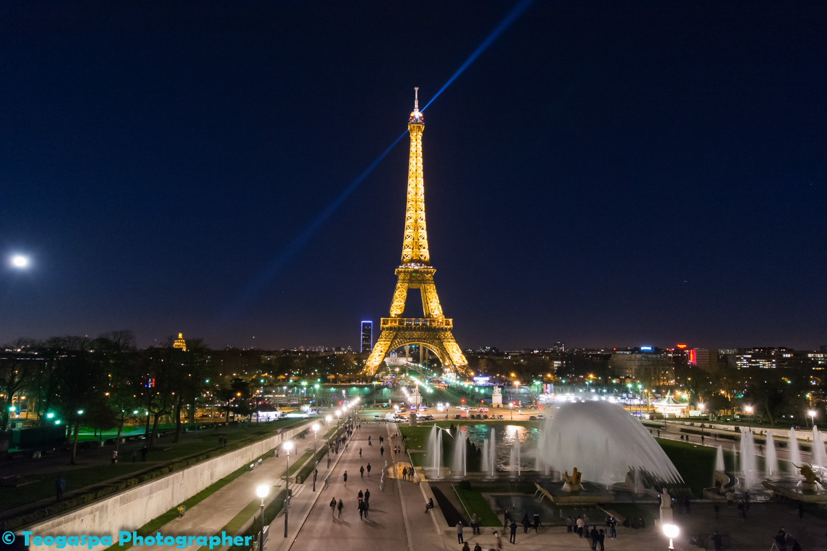 Eiffel Tower with Moon