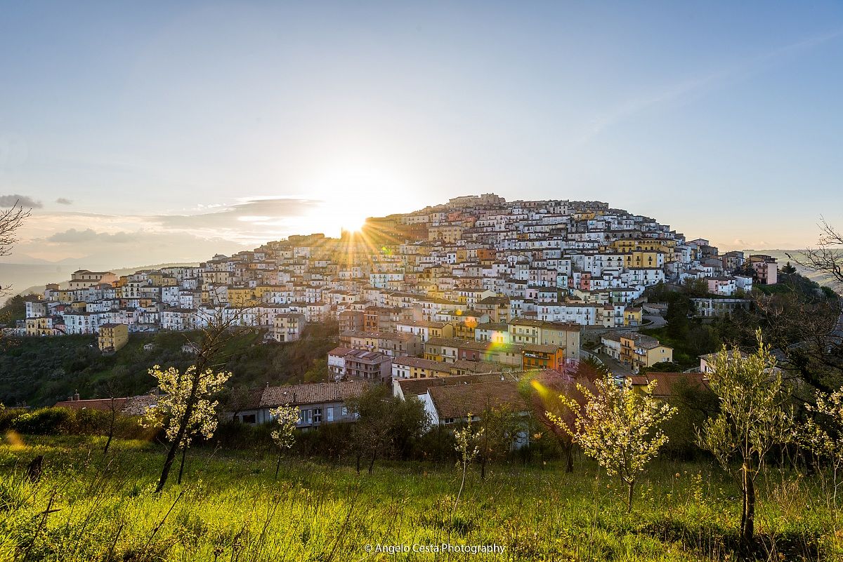 Tramonto primaverile su Calitri