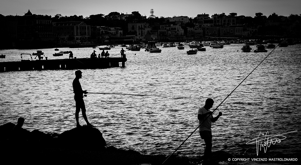 Pescatori al tramonto