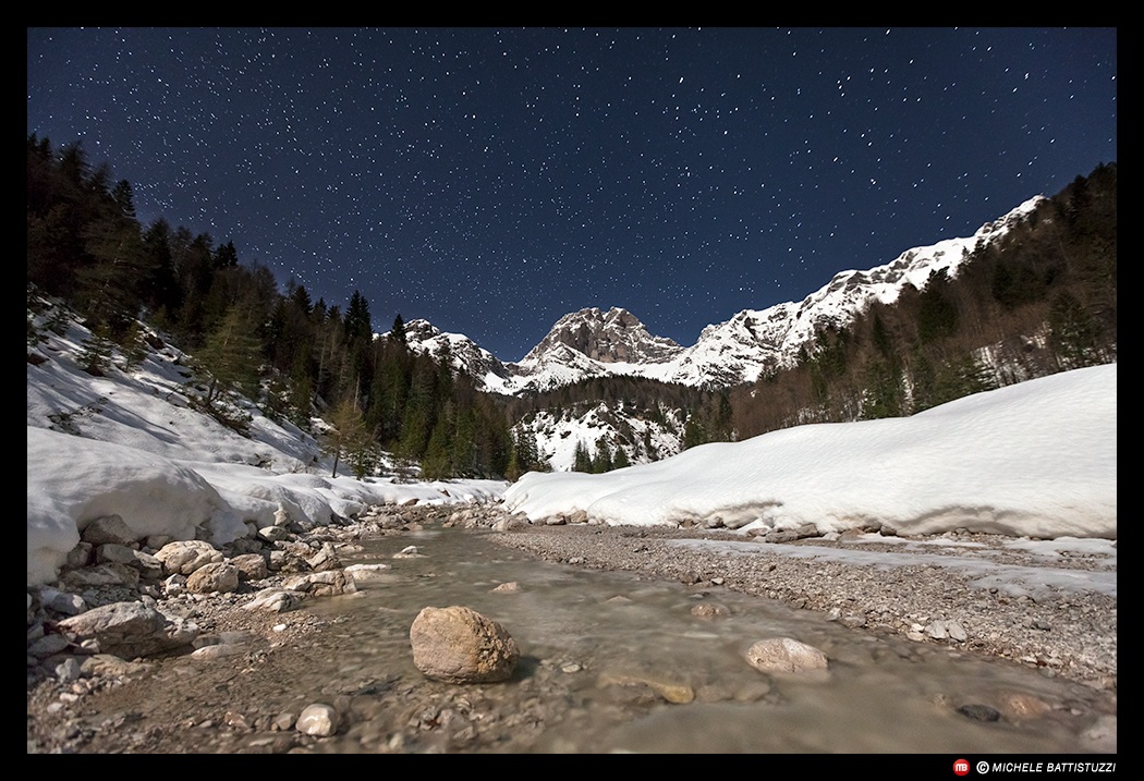 Il Torrente Zemola e il Monte Duranno