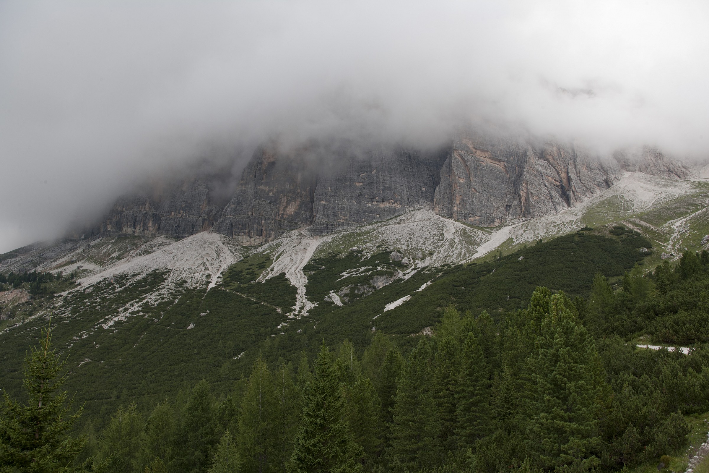 Going up from the shelter Dibona