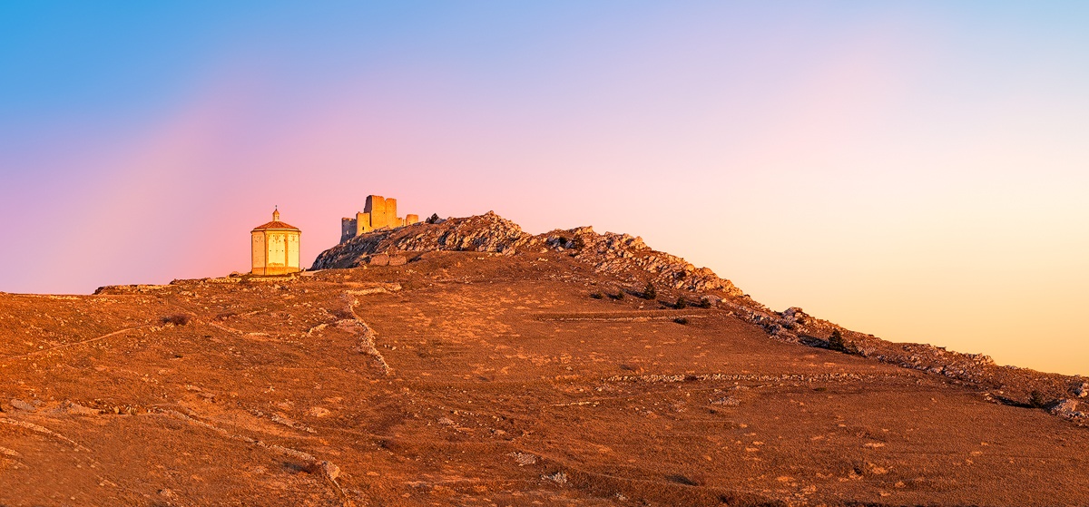 Warm sunset on Rocca Calascio