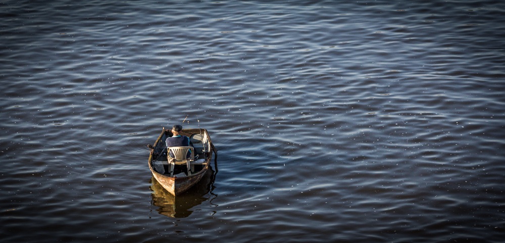 Fisherman in the Vltava