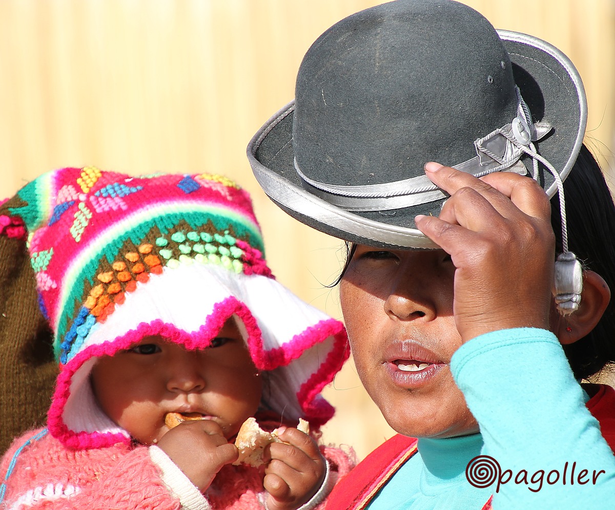 People lake Titicaca