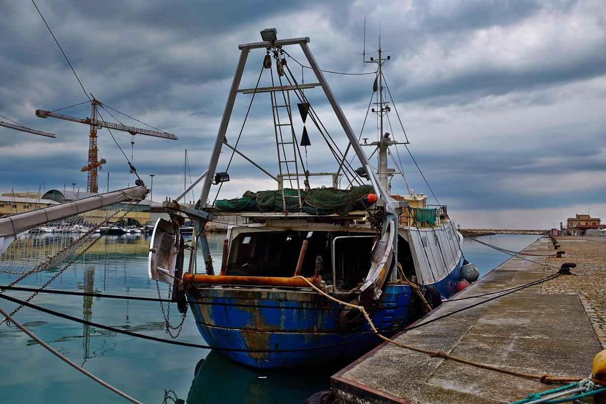 Fishing vessel at the port of Pesaro