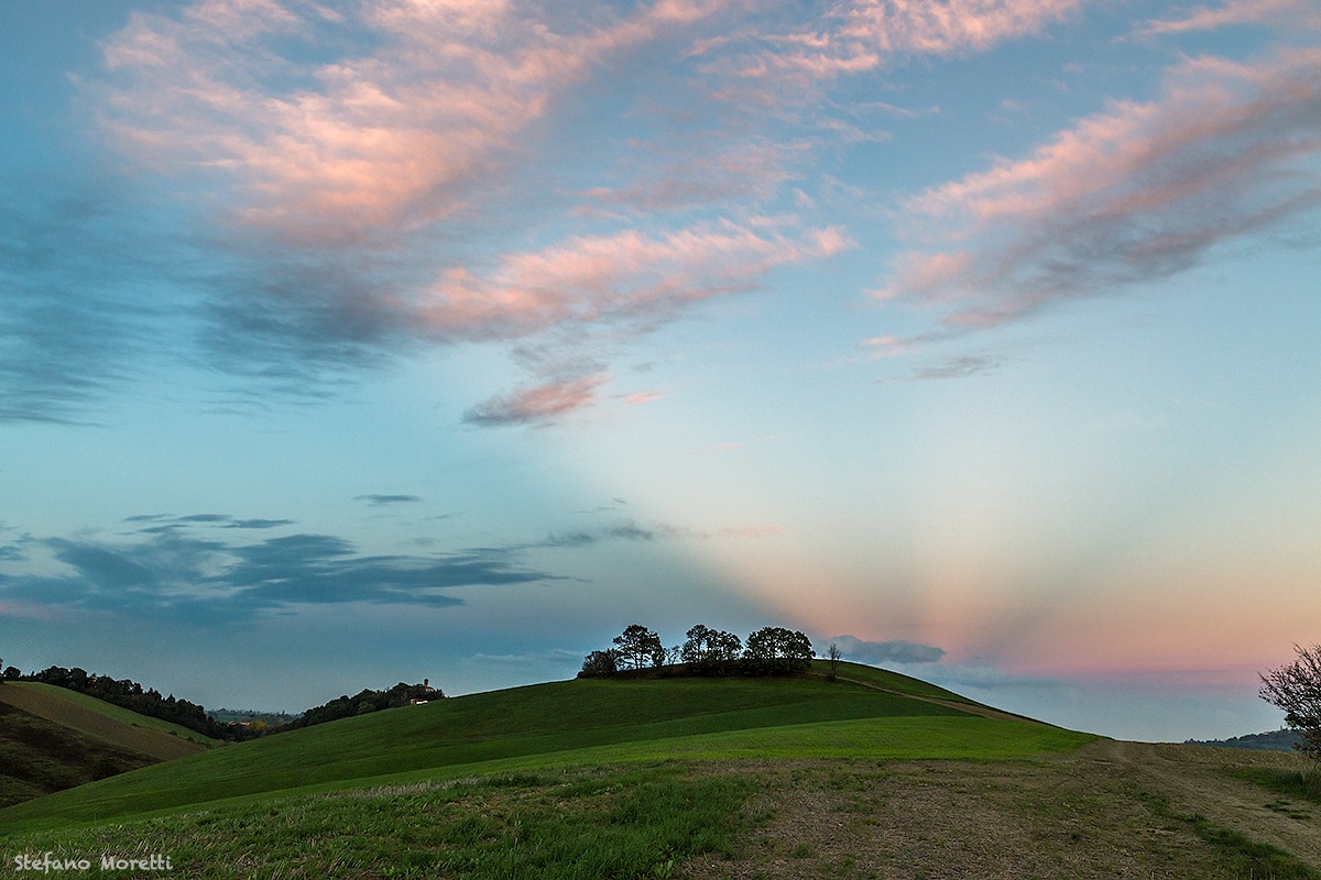 Lights behind the hill