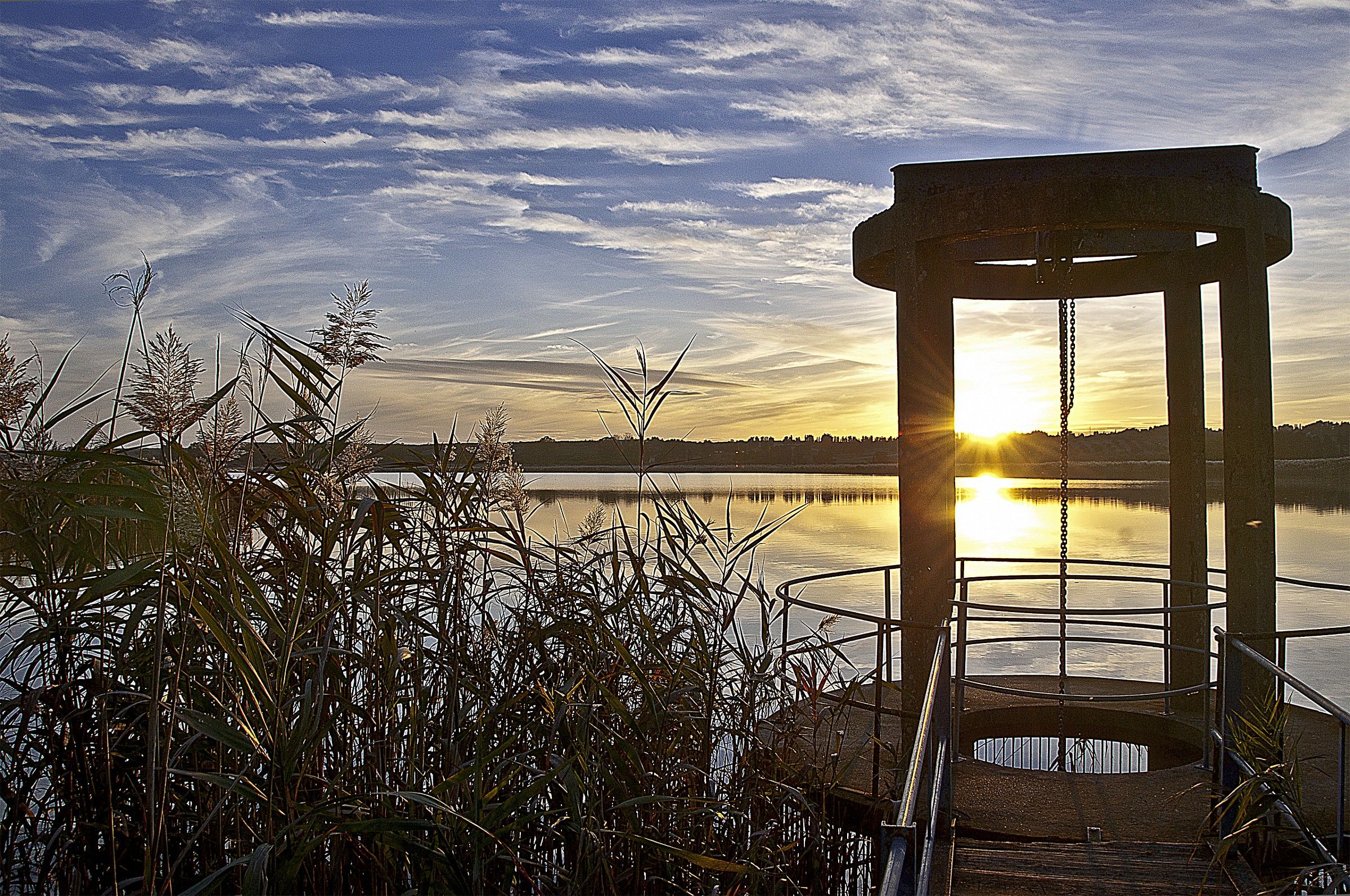 Lake Alimini Fontanelle, sunset Landscape