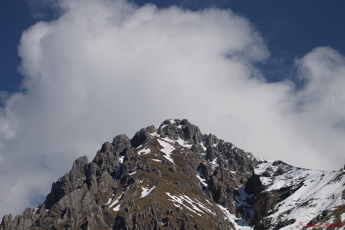 white smoke at the top