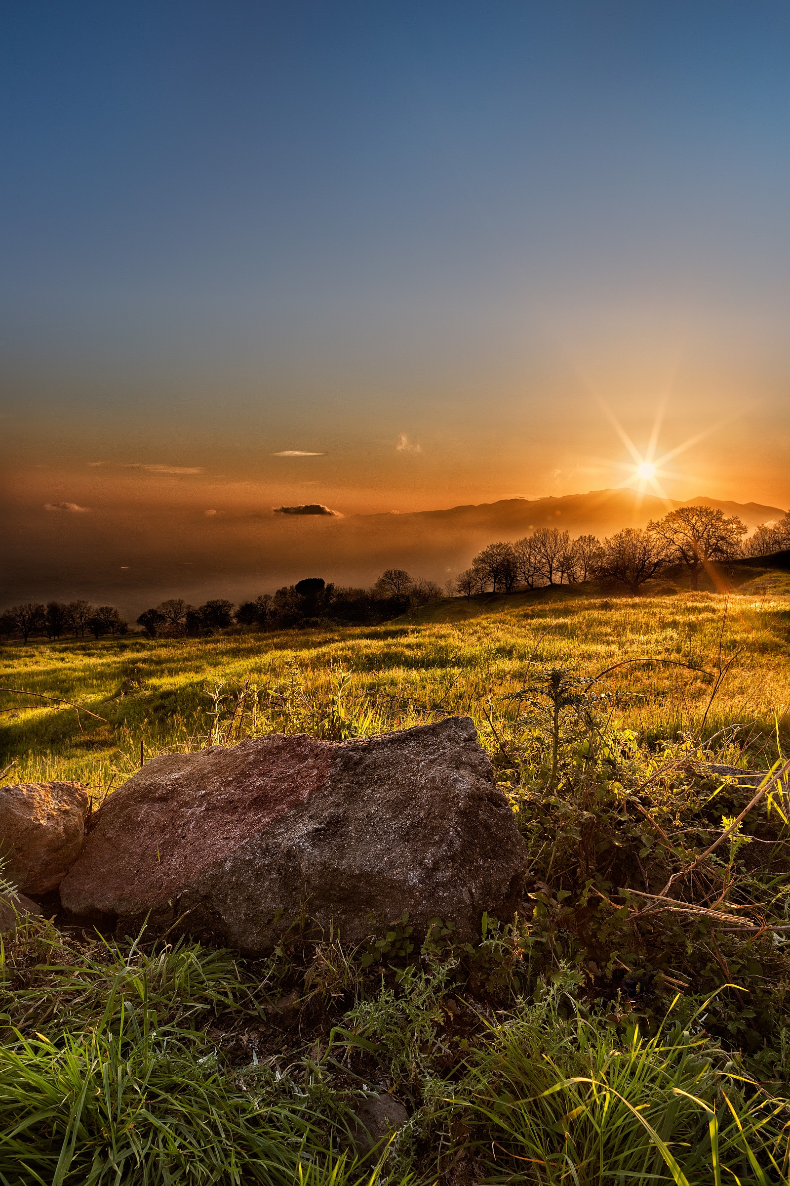 Gulf of Gaeta from the slopes of the volcano of Roccamonfin