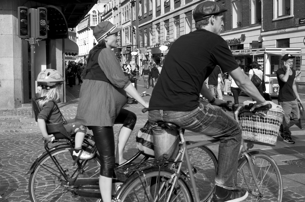 Copnaghen - fafiglia in biicicletta