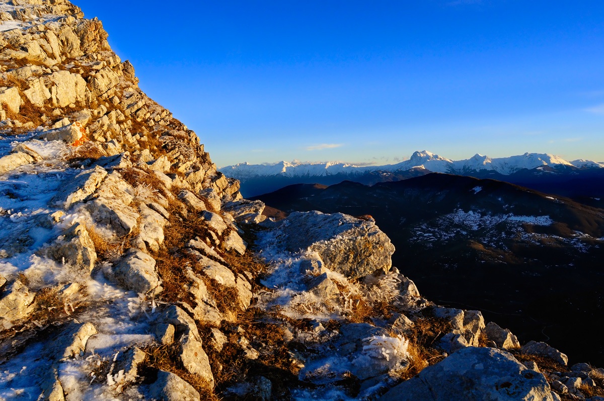 Sunset from Mount Swivel, in the background the Gran Sasso