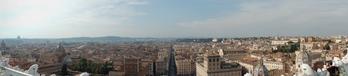 Panoramica di Roma dalla terrazza del Vittoriano