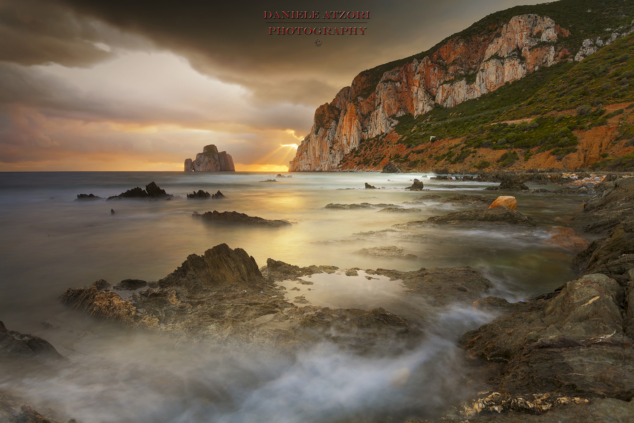 Tramonto nella pineta di Masua (Nebida Sardegna)
