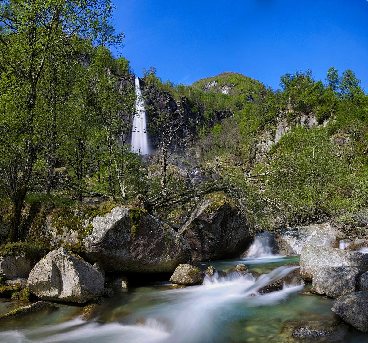 scenic waterfall Foroglio
