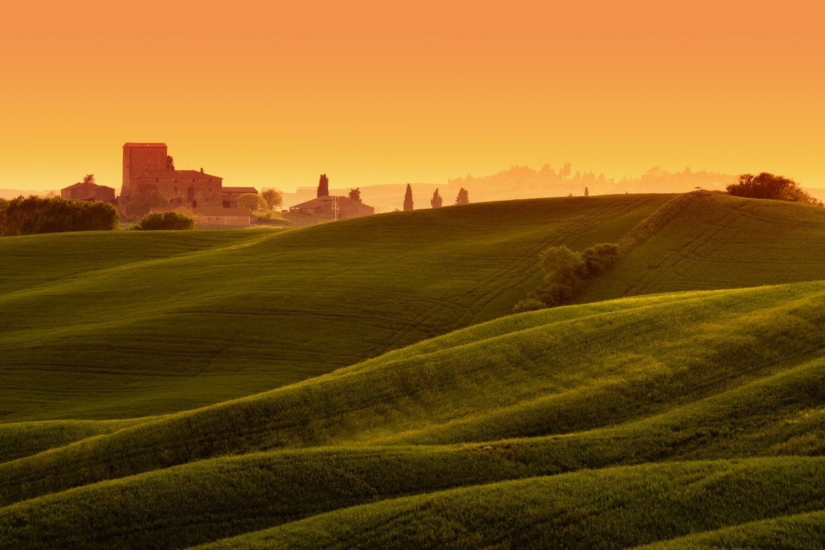 Paesaggio Toscano nell'ora d'oro