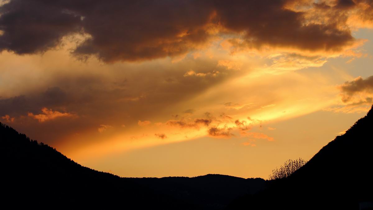 sunset from the house still