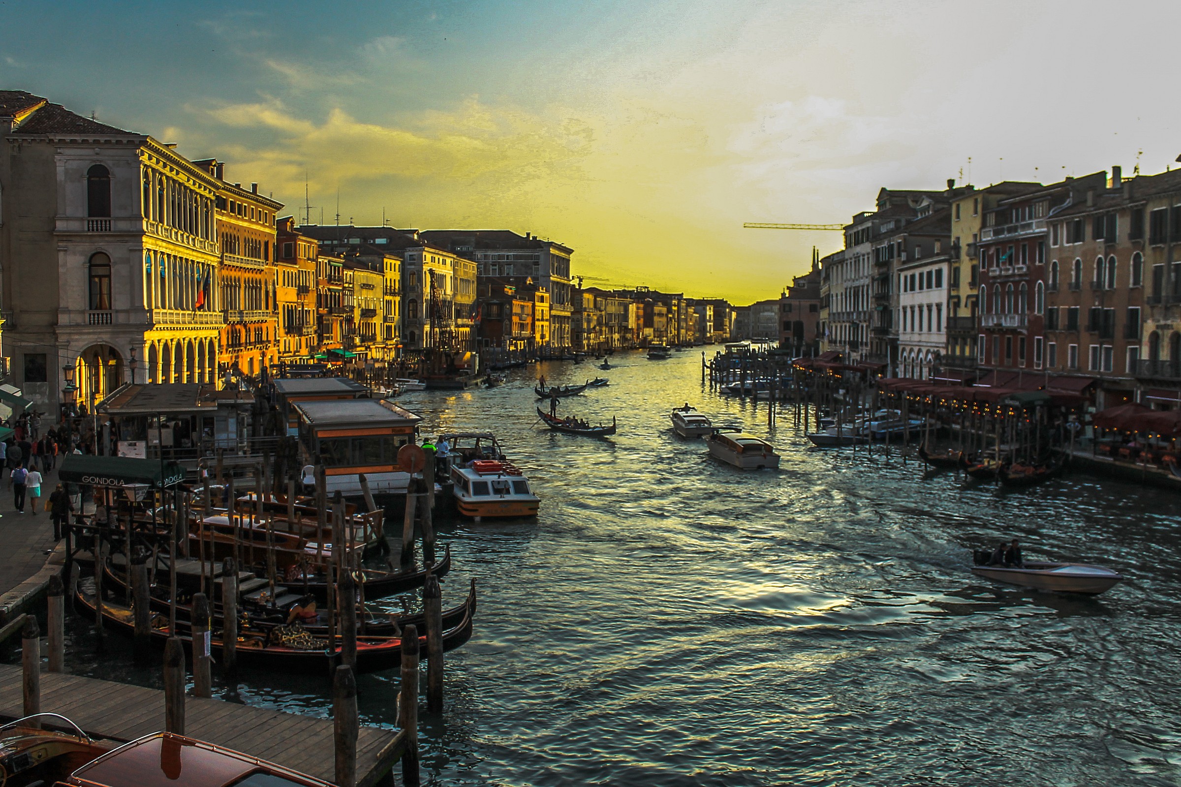 Il tramonto del Canal Grande