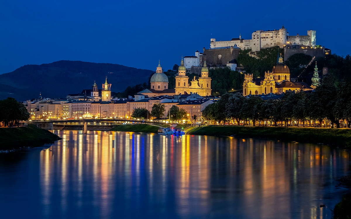 Salzburg in the blue hour