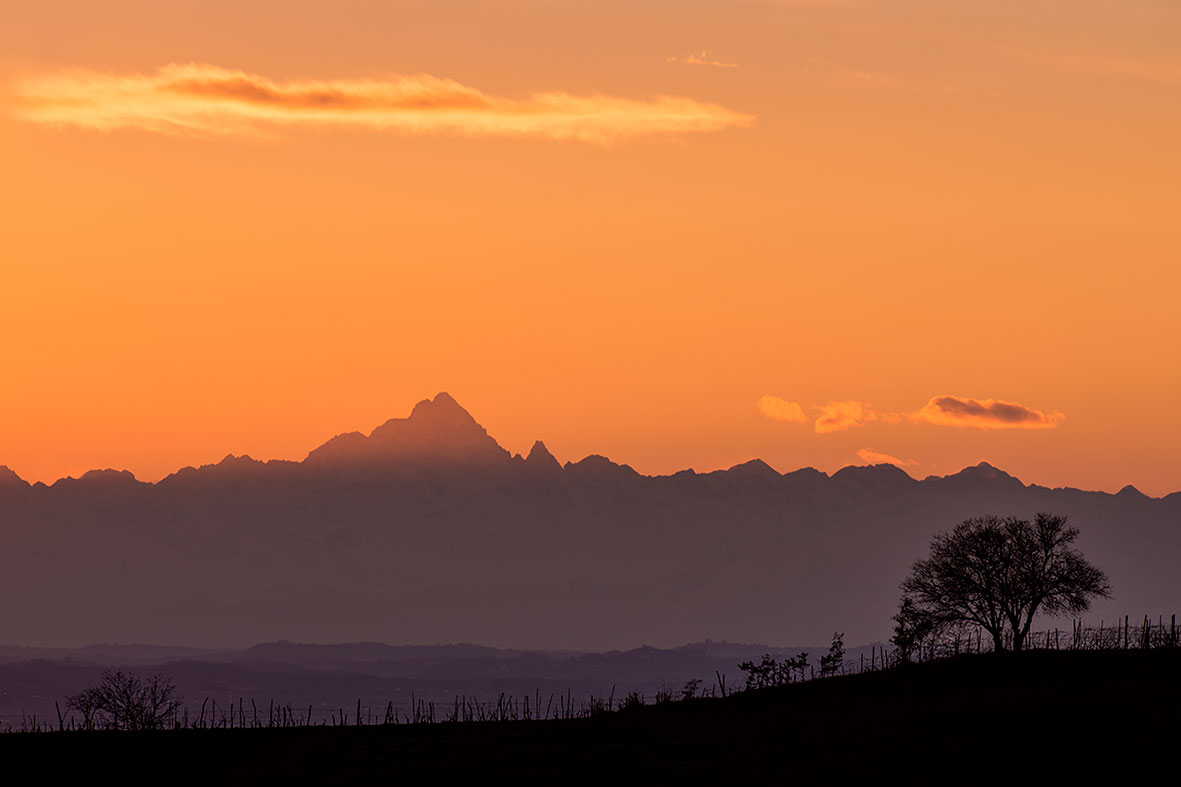 Ultima luce sul Monviso